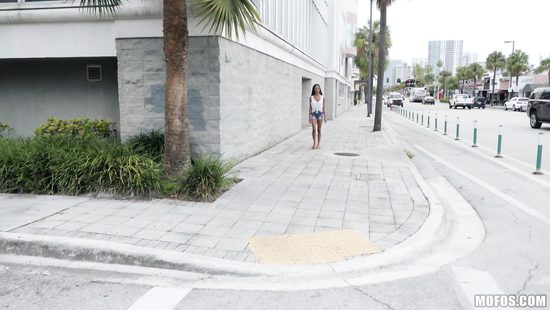 19 летняя мулатка за деньги сосёт и шпилится на улице с пикапером