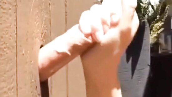 Через дырку 